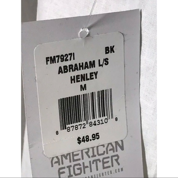 AMERICAN FIGHTER Mens T-Shirt ABRAHAM L/S HENELY - Picture 3 of 8